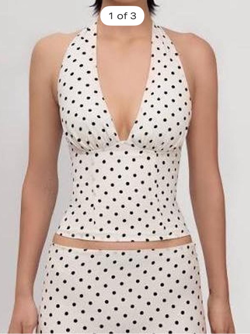Polka Dot Skirt Fenity brand — White with Black Dots
